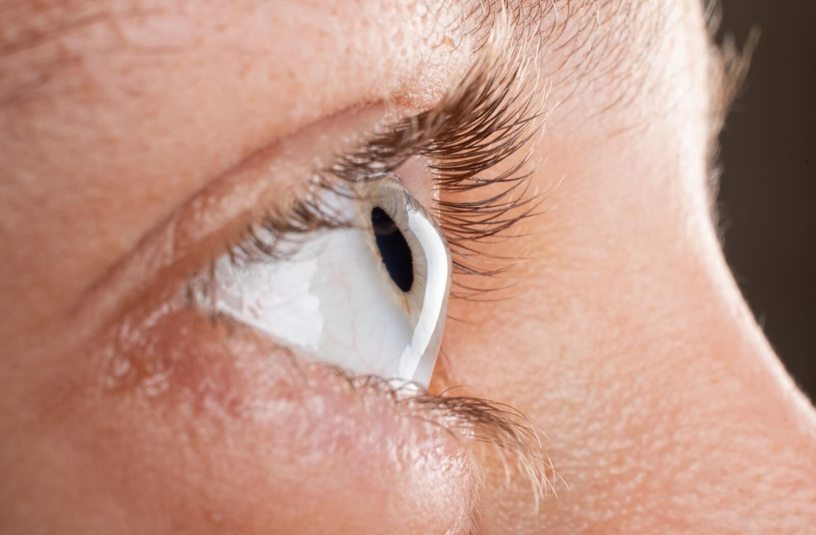 A close up of an eye